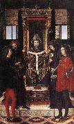 BORGOGNONE, Ambrogio St Ambrose with Saints fdghf oil painting reproduction